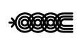 Modern Abstract Linked Loops Geometric Pattern Design, vector design Generative AI Royalty Free Stock Photo