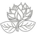 Modern abstract lotus template cutting. Abstract element. Oriental template. Flower icon. Lotus for laser milling cut.