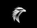 A modern, abstract, and minimalist logo of an eagle designed with sleek and clean geometric lines Royalty Free Stock Photo