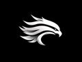 A modern, abstract, and minimalist logo of an eagle designed with sleek and clean geometric lines Royalty Free Stock Photo