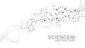 Modern abstract molecules structure for science or medical background. DNA helix or atom visualization. Molecular wave Royalty Free Stock Photo