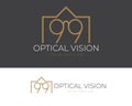 Modern Abstract Optic Initial Lens logo design inspiration Royalty Free Stock Photo