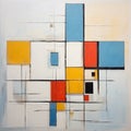 Modern Abstract Painting With De Stijl Influence And Mondrian Inspiration Royalty Free Stock Photo