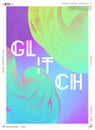Modern abstract pattern, colorful fluid paint design.