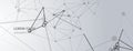 Modern abstract pattern with molecules connect on light background. Network connection structure. Light connection Royalty Free Stock Photo