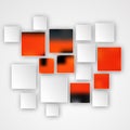 Modern Abstract Red Black and White Squares Background Graphic