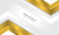 Modern abstract white background vector with gold line effect. Elegant concept design vector. Royalty Free Stock Photo