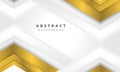 Modern abstract white background vector with gold line effect. Elegant concept design vector. Royalty Free Stock Photo
