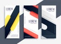 Modern abstract set of geometric banners