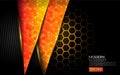 Modern abstract tech orange background. Futuristic background design