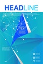 Modern Abstract Technology Poster with Headline and Geometric Network Elements Royalty Free Stock Photo