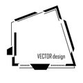 Modern abstract vector banner. Flat geometric quadrilateral shaped frame. Template ready for use in web or print design.