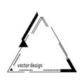 Modern abstract vector banner. Flat geometric triangle shaped fr