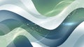 Modern Abstract Wave Background Digital Network Green Blue Gradient Design Royalty Free Stock Photo