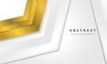 Modern abstract white background vector with gold line effect. Elegant concept design vector. Royalty Free Stock Photo