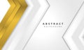 Modern abstract white background vector with gold line effect. Elegant concept design vector. Royalty Free Stock Photo