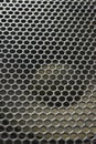 Modern acoustic systems. Metal grating on the sound dynamics. Royalty Free Stock Photo