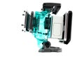 Modern action video camera for extreme sports disassembled in bl