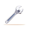 Modern adjustable wrench illustration for mechanical repair construction and DIY projects Royalty Free Stock Photo
