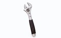 A modern adjustable wrench on a white background in the center of the frame Royalty Free Stock Photo