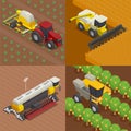 Modern Agriculture Isometric Compositions Royalty Free Stock Photo
