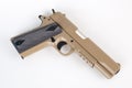 Modern air gun pistol isolated