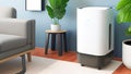 Modern air purifier in the living room