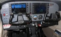 Modern aircraft cockpit Royalty Free Stock Photo