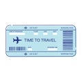 Modern airline travel boarding pass ticket. Vector template.