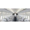 Modern airplane cabin interior Royalty Free Stock Photo