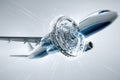 High-speed airplane engine design showcases advanced engineering and aerodynamic technology Royalty Free Stock Photo