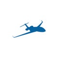 Modern Airplane Traveling Cargo Freight Icon Logo