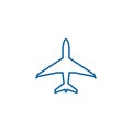 Modern Airplane Traveling Cargo Freight Icon Logo