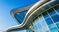 Modern Airport Architecture with Sunlight and Shadows. Generative ai Royalty Free Stock Photo