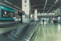 modern airport hall interior with nobody