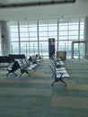 Modern airport passenger terminal. Waiting room at airport Royalty Free Stock Photo