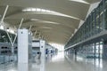 Modern airport terminal interior Royalty Free Stock Photo