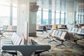 Modern airport terminal waiting room Royalty Free Stock Photo