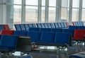 Modern airport terminal waiting room, nobody Royalty Free Stock Photo