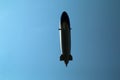 The modern airship is flying Royalty Free Stock Photo