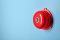 Modern alarm bell on color background Royalty Free Stock Photo