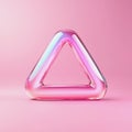 modern album cover with a pink glassy triangle Royalty Free Stock Photo