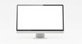 Modern All-in- One Computer with Blank White Screen on a White Background desktop all-in-one Royalty Free Stock Photo