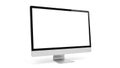 Modern All-in-One Desktop Computer with Blank Screen on White Background image photo Royalty Free Stock Photo