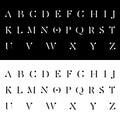 Modern alphabetic fonts vector illustration