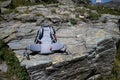 Modern alpine trekking backpack