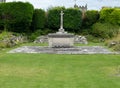 Modern altar by Richard Grasby on the grounds of Shaftsbury Abbey in Dorset, UK