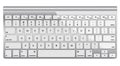 Modern aluminum computer keyboard