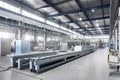 a modern aluminum production plant, with advanced technology and equipment