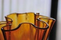 Modern Amber Glass Art Vase Abstract Mood Curves Series Background Royalty Free Stock Photo